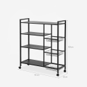 Wózek kuchenny na owoce z kółkami 4 półki 90x32x108cm Faris Plus Oferta