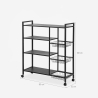 Wózek kuchenny na owoce z kółkami 4 półki 90x32x108cm Faris Plus Oferta