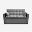 Szara sofa rozkładana 2-osobowa z wysuwanym siedziskiem Kilios Oferta