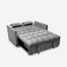 Szara sofa rozkładana 2-osobowa z wysuwanym siedziskiem Kilios Wybór