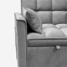 Szara sofa rozkładana 2-osobowa z wysuwanym siedziskiem Kilios Model