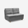 Sofa rozkładana 2-osobowa, oszczędzająca przestrzeń, z szarej tkaniny Wanda Oferta