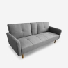 Sofa do spania 2 osobowa w stylu nordyckim z tkaniny z uchwytem na napoje Donum Oferta