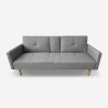 Sofa do spania 2 osobowa w stylu nordyckim z tkaniny z uchwytem na napoje Donum Rabaty