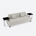 Modułowa sofa 3-osobowa z poduszkami i stolikami Salus Sprzedaż
