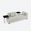 Modułowa sofa 3-osobowa z poduszkami i stolikami Salus Sprzedaż