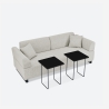 Modułowa sofa 3-osobowa z poduszkami i stolikami Salus Stan Magazynowy