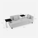 Modułowa sofa 3-osobowa z poduszkami i stolikami Salus Cechy