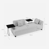 Modułowa sofa 3-osobowa z poduszkami i stolikami Salus Cechy