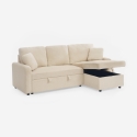 Sofa narożnik rozkładany 3-osobowy z możliwością konfiguracji w tkaninie bouclé Nivee Katalog
