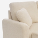 Sofa narożnik rozkładany 3-osobowy z możliwością konfiguracji w tkaninie bouclé Nivee Wybór