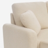 Sofa narożnik rozkładany 3-osobowy z możliwością konfiguracji w tkaninie bouclé Nivee Wybór