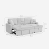 Sofa narożnik rozkładany 3-osobowy z możliwością konfiguracji w tkaninie bouclé Nivee Środki