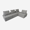 Fotel modułowy do salonu w szarej tkaninie Raji Oferta