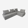 Fotel modułowy do salonu w szarej tkaninie Raji Oferta