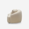Sofa designerska 2-osobowa, tkanina teddy bouclé beżowa Lazy Sprzedaż