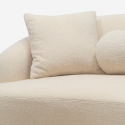 Sofa designerska 2-osobowa, tkanina teddy bouclé beżowa Lazy Katalog