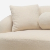 Sofa designerska 2-osobowa, tkanina teddy bouclé beżowa Lazy Katalog