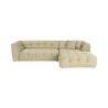 Prawostronna sofa modułowa 4-osobowa z weluru prążkowanego Cady Velvet Oferta
