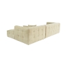 Prawostronna sofa modułowa 4-osobowa z weluru prążkowanego Cady Velvet Rabaty