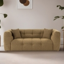 Nowoczesna sofa dwuosobowa z bouclé w kolorze khaki 192 cm Cady 2 Promocja