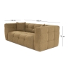 Nowoczesna sofa dwuosobowa z bouclé w kolorze khaki 192 cm Cady 2 Cena