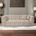 Nowoczesna sofa 3-osobowa z tkaniny wzorzystej z poduszkami 235cm Cady 3 Promocja
