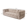Nowoczesna sofa 3-osobowa z tkaniny wzorzystej z poduszkami 235cm Cady 3 Środki