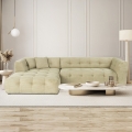 Modułowa lewostronna sofa narożna 4-osobowa z weluru Cady Velvet Promocja