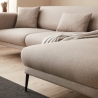 Narożna sofa rozkładana 3-osobowa z prawym szezlongiem z tkaniny Venus 3R Cechy