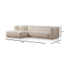 Modułowa sofa narożna 4-osobowa z szezlongiem w bouclè Cady Left 