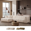 Modułowa sofa narożna 4-osobowa z szezlongiem w bouclè Cady Left Promocja