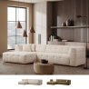 Modułowa sofa narożna 4-osobowa z szezlongiem w bouclè Cady Left Promocja