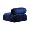 Modułowa sofa 4-osobowa niebieska z podnóżkiem welurowa Bubble 3SPV Rabaty