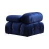 Modułowa sofa 4-osobowa niebieska z podnóżkiem welurowa Bubble 3SPV Stan Magazynowy