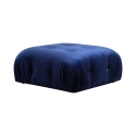 Modułowa sofa 4-osobowa niebieska z podnóżkiem welurowa Bubble 3SPV Wybór