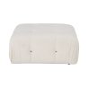 Biały puf podnóżek z bouclè 95x95 cm Bubble PB Oferta