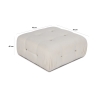 Biały puf podnóżek z bouclè 95x95 cm Bubble PB Sprzedaż