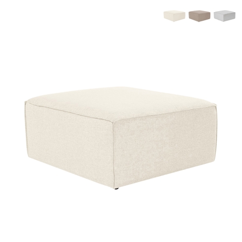 Nowoczesna kwadratowa pufa podnóżek lniana 85x85cm Fora P Promocja