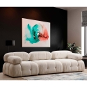 Sofa modułowa kremowa 4-osobowa z tkaniny Bubble 3S Oferta