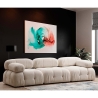 Sofa modułowa kremowa 4-osobowa z tkaniny Bubble 3S Oferta