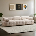 Sofa modułowa kremowa 4-osobowa z tkaniny Bubble 3S Wybór