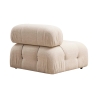 Sofa modułowa kremowa 4-osobowa z tkaniny Bubble 3S Rabaty