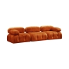 Modułowa sofa 4-osobowa z pomarańczowego weluru Bubble 3SV Sprzedaż