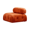 Modułowa sofa 4-osobowa z pomarańczowego weluru Bubble 3SV Stan Magazynowy