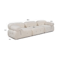 Modułowa sofa 4-osobowa z pomarańczowego weluru Bubble 3SV Wybór