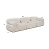 Modułowa sofa 4-osobowa z pomarańczowego weluru Bubble 3SV Wybór