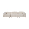 Modułowa sofa 4-osobowa w białej tkaninie bouclè Bubble 3SB Sprzedaż