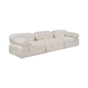 Modułowa sofa 4-osobowa w białej tkaninie bouclè Bubble 3SB Sprzedaż