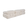 Modułowa sofa 4-osobowa w białej tkaninie bouclè Bubble 3SB Rabaty